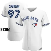 Genesis Cabrera Men's Toronto Blue Jays White Authentic Home Jersey