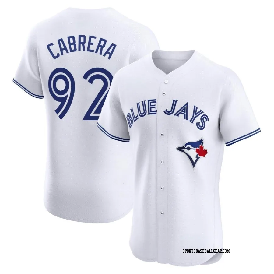 Genesis Cabrera Men's Toronto Blue Jays White Elite Home Jersey