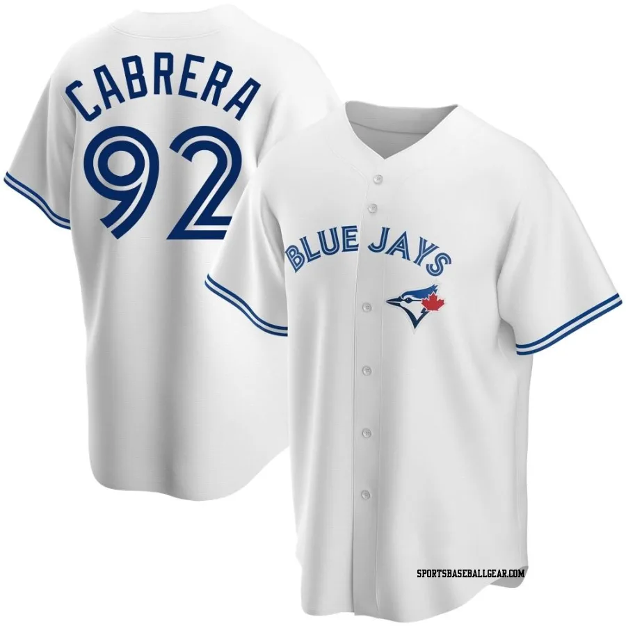 Genesis Cabrera Men's Toronto Blue Jays White Replica Home Jersey