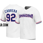 Genesis Cabrera Youth Dominican Republic Baseball White Replica 2023 World Baseball Classic Jersey