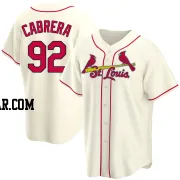 Genesis Cabrera Youth St. Louis Cardinals Cream Replica Alternate Jersey