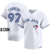 Genesis Cabrera Youth Toronto Blue Jays White Limited Home Jersey