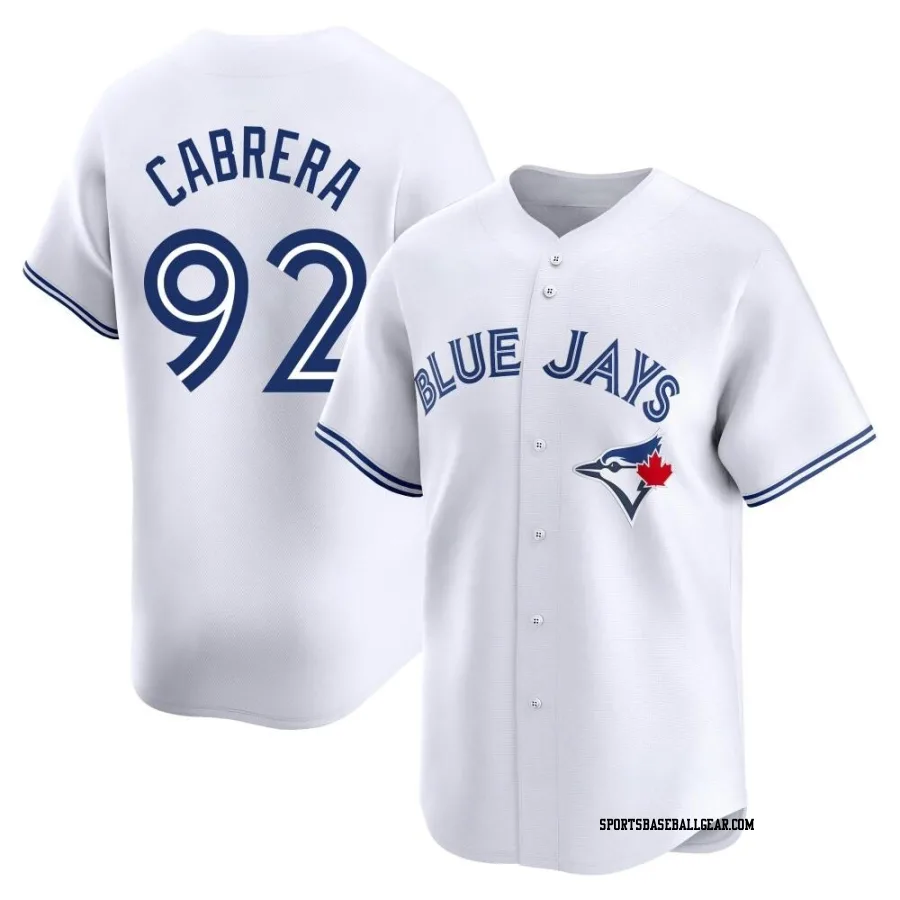 Genesis Cabrera Youth Toronto Blue Jays White Limited Home Jersey