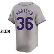 Geoff Hartlieb Men's Colorado Rockies Gray Limited Road Jersey