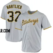 Geoff Hartlieb Men's Pittsburgh Pirates Gray Replica Road Jersey