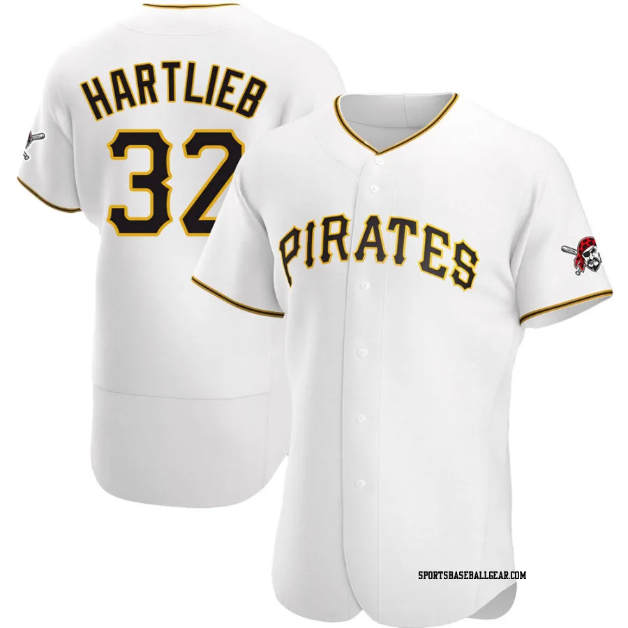 Geoff Hartlieb Men's Pittsburgh Pirates White Authentic Home Jersey