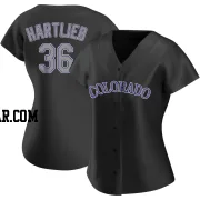 Geoff Hartlieb Women's Colorado Rockies Black Authentic Alternate Jersey