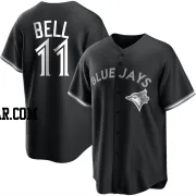 George Bell Men's Toronto Blue Jays Black/White Replica Jersey