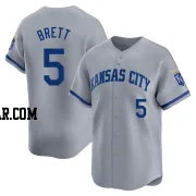 George Brett Men's Kansas City Royals Gray Limited Away Jersey