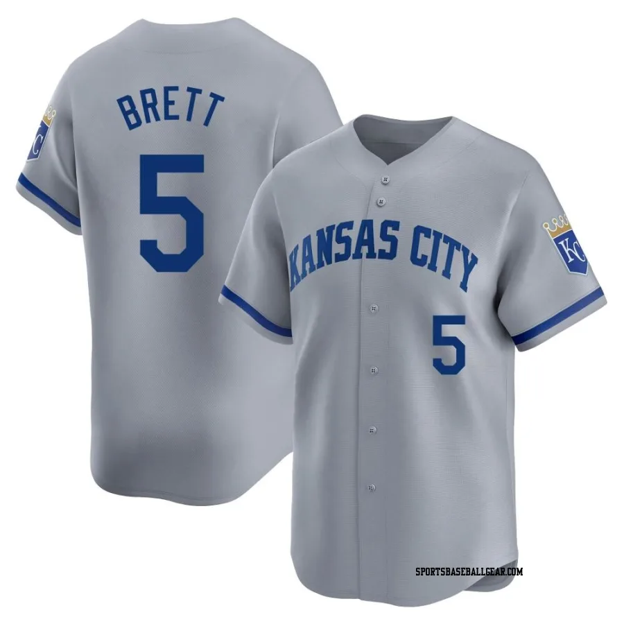 George Brett Men's Kansas City Royals Gray Limited Away Jersey