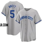 George Brett Men's Kansas City Royals Gray Replica 2022 Road Jersey