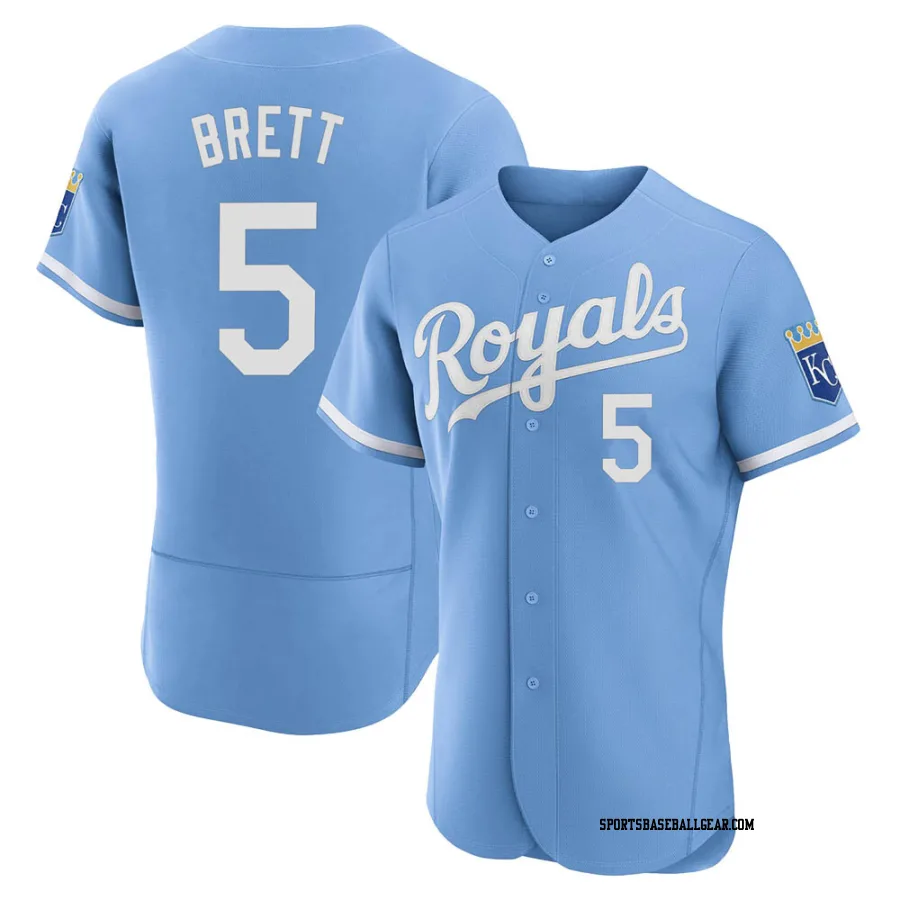 George Brett Men's Kansas City Royals Light Blue Authentic 2022 Alternate Jersey