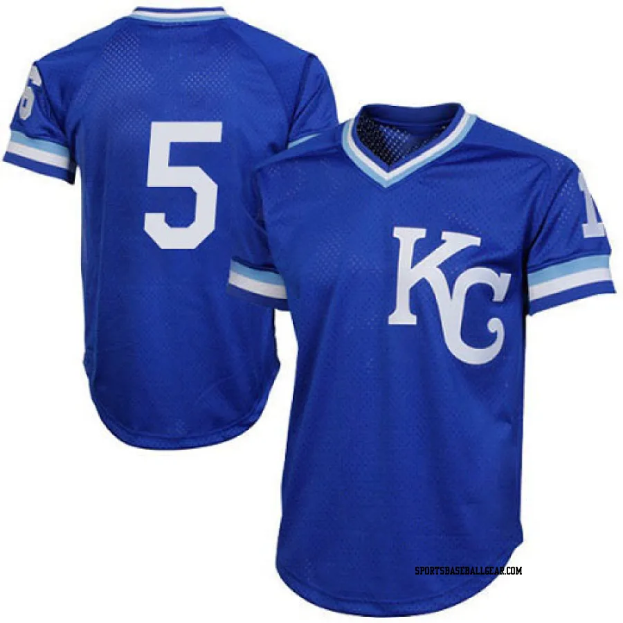 George Brett Men's Kansas City Royals Royal Blue Replica 1989 Throwback Jersey