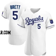 George Brett Men's Kansas City Royals White Authentic Home Jersey