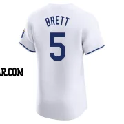 George Brett Men's Kansas City Royals White Elite Home Jersey