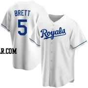 George Brett Men's Kansas City Royals White Replica Home Jersey