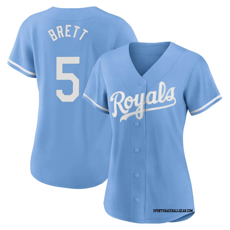 George Brett Women's Kansas City Royals Light Blue Authentic 2022 Alternate Jersey