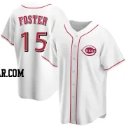 George Foster Men's Cincinnati Reds White Replica Home Jersey