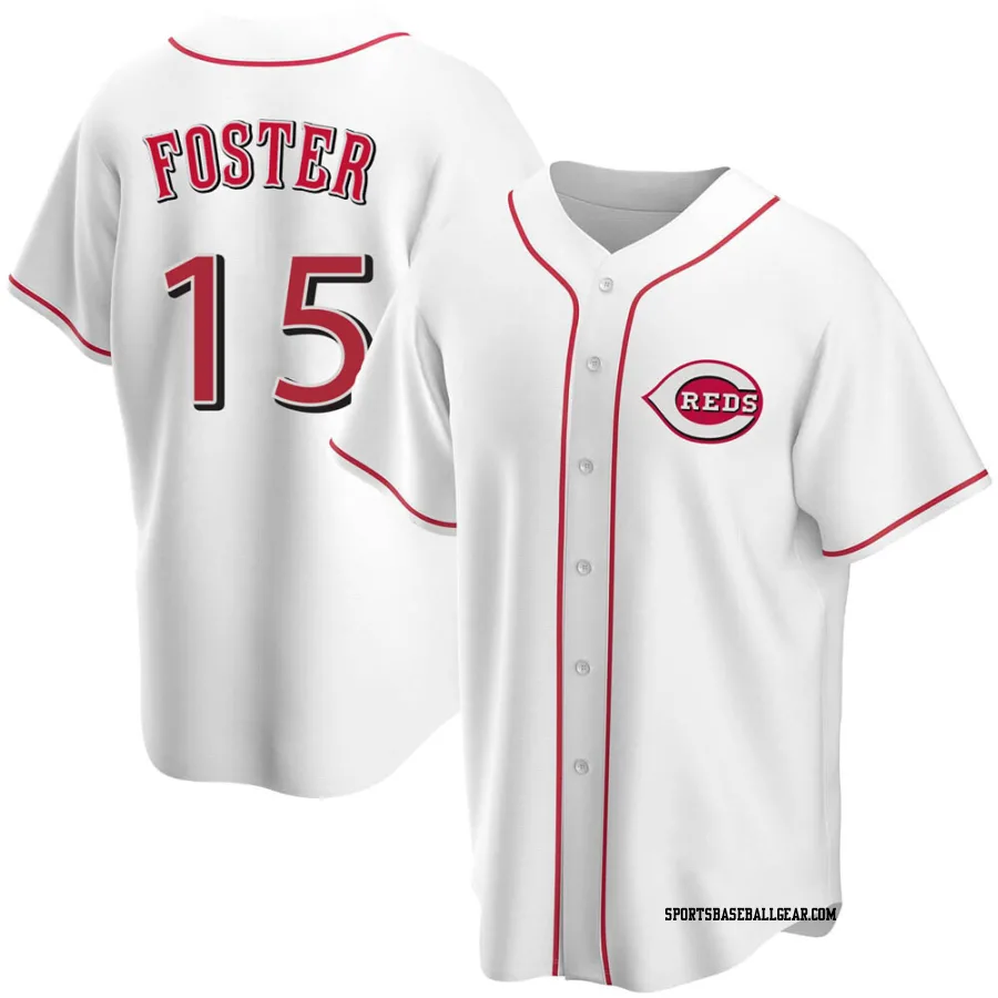 George Foster Men's Cincinnati Reds White Replica Home Jersey