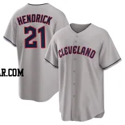 George Hendrick Men's Cleveland Guardians Gray Replica Road Jersey