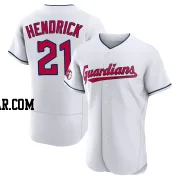 George Hendrick Men's Cleveland Guardians White Authentic Home Jersey