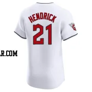 George Hendrick Men's Cleveland Guardians White Elite Home Jersey