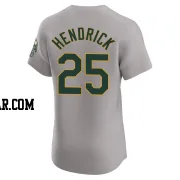 George Hendrick Men's Oakland Athletics Gray Elite Road Jersey