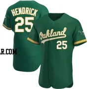 George Hendrick Men's Oakland Athletics Green Authentic Kelly Alternate Jersey