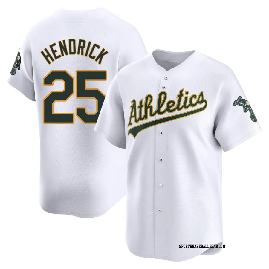 George Hendrick Men's Oakland Athletics White Limited Home Jersey