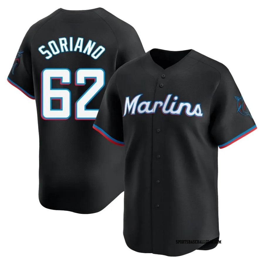 George Soriano Men's Miami Marlins Black Limited Alternate Jersey