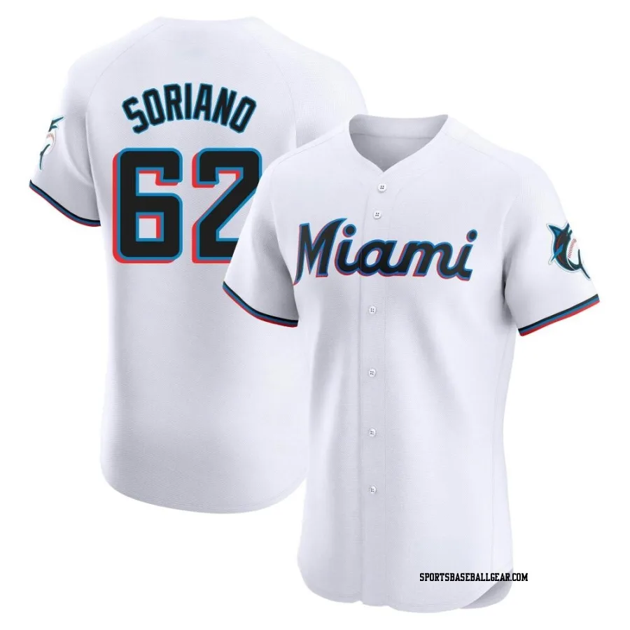 George Soriano Men's Miami Marlins White Elite Home Jersey