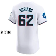 George Soriano Men's Miami Marlins White Elite Home Patch Jersey