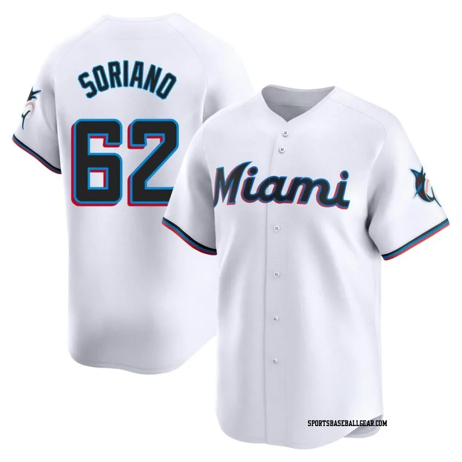 George Soriano Men's Miami Marlins White Limited Home Jersey