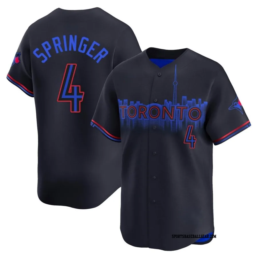 George Springer Men's Toronto Blue Jays Black Limited 2024 City Connect Jersey