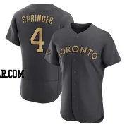 George Springer Men's Toronto Blue Jays Charcoal Game Authentic 2022 All-Star Jersey