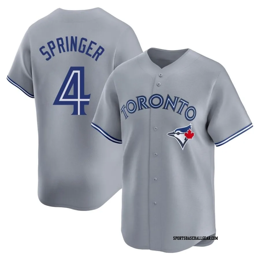 George Springer Men's Toronto Blue Jays Gray Limited Away Jersey