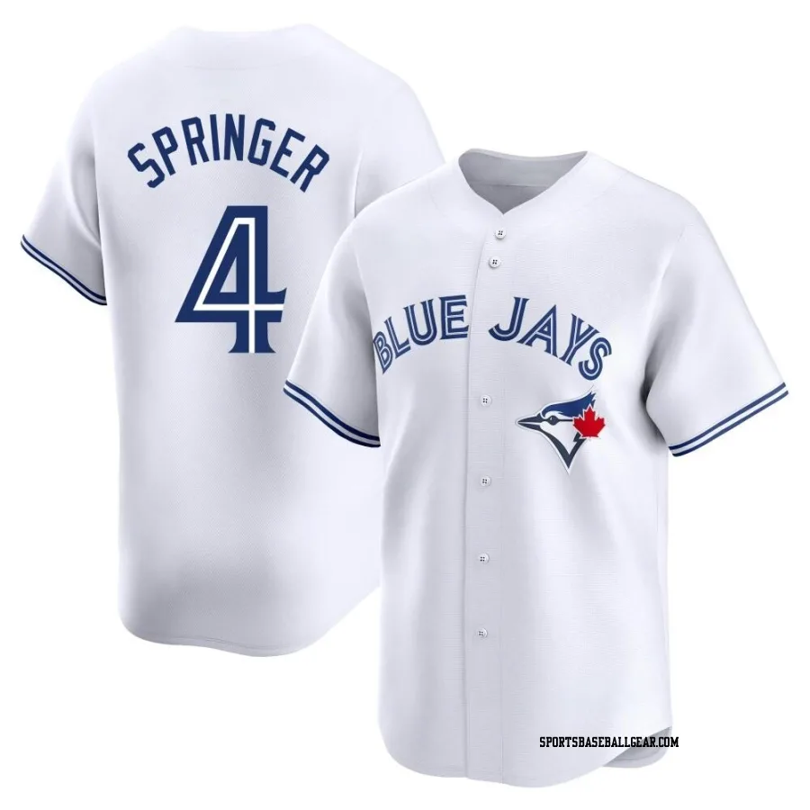 George Springer Men's Toronto Blue Jays White Limited Home Jersey