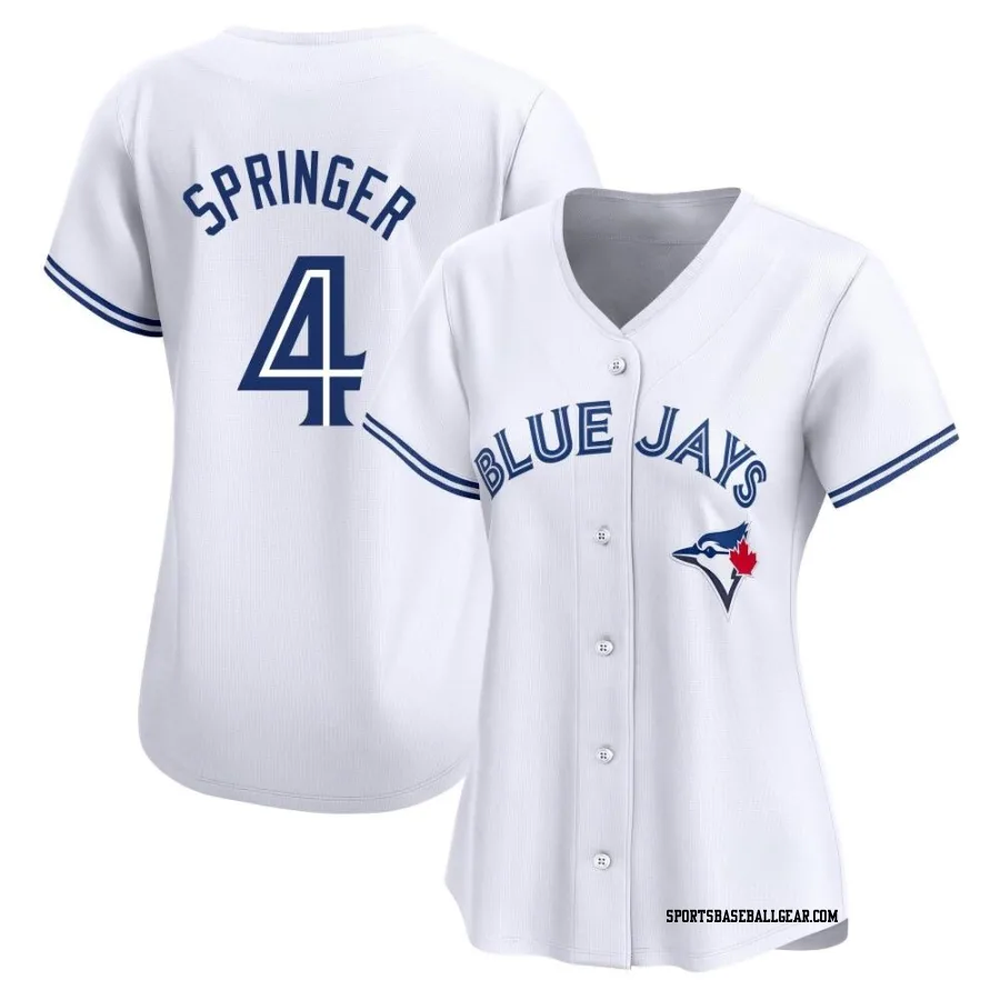 George Springer Women's Toronto Blue Jays White Limited Home Jersey