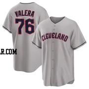 George Valera Men's Cleveland Guardians Gray Replica Road Jersey