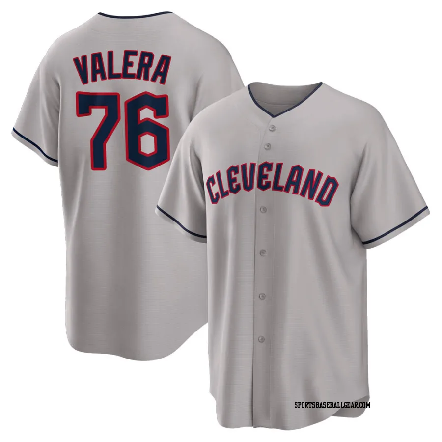 George Valera Men's Cleveland Guardians Gray Replica Road Jersey