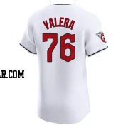 George Valera Men's Cleveland Guardians White Elite Home Jersey