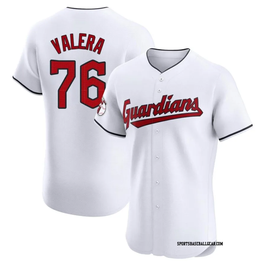 George Valera Men's Cleveland Guardians White Elite Home Jersey