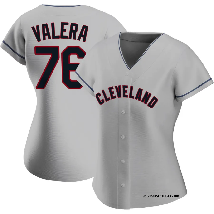 George Valera Women's Cleveland Guardians Gray Authentic Road Jersey