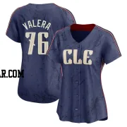 George Valera Women's Cleveland Guardians Navy Limited 2024 City Connect Jersey