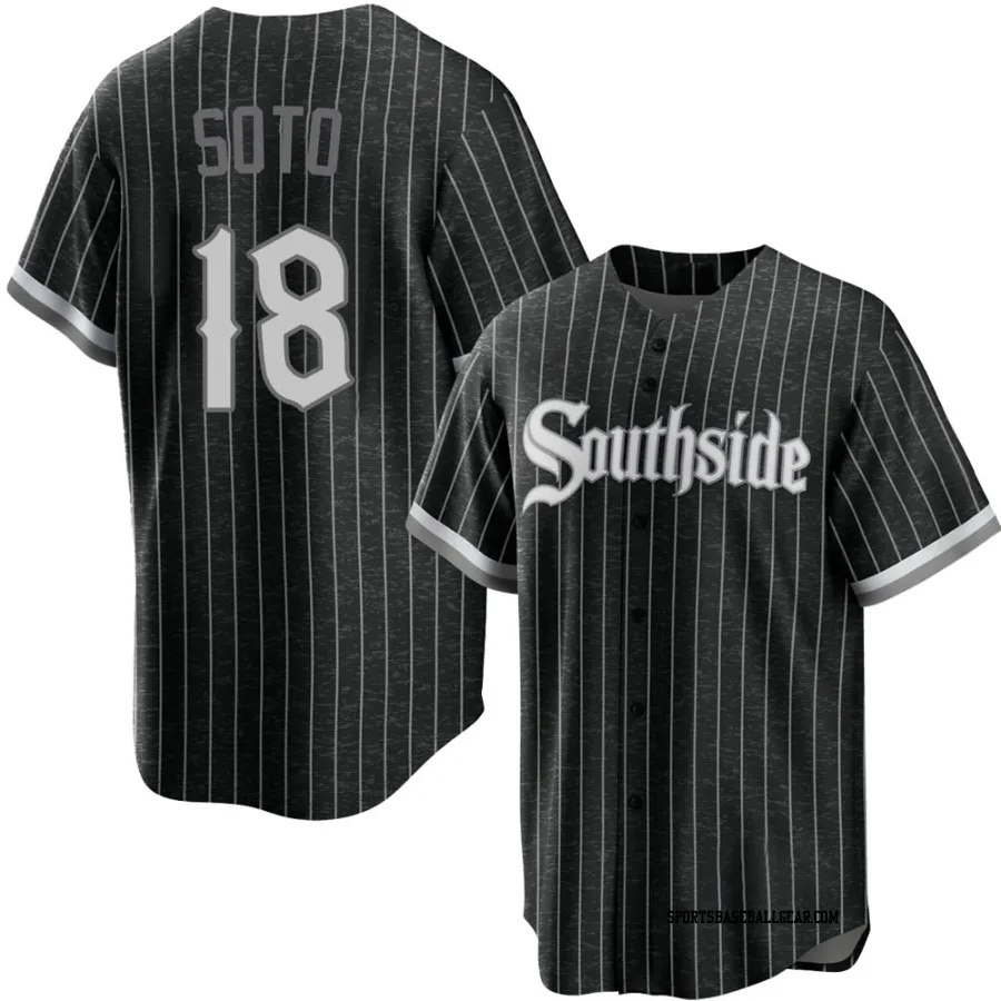 Geovany Soto Men's Chicago White Sox Black Replica 2021 City Connect Jersey