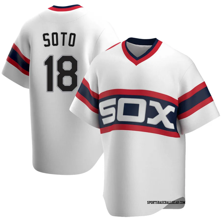 Geovany Soto Men's Chicago White Sox White Replica Cooperstown Collection Jersey