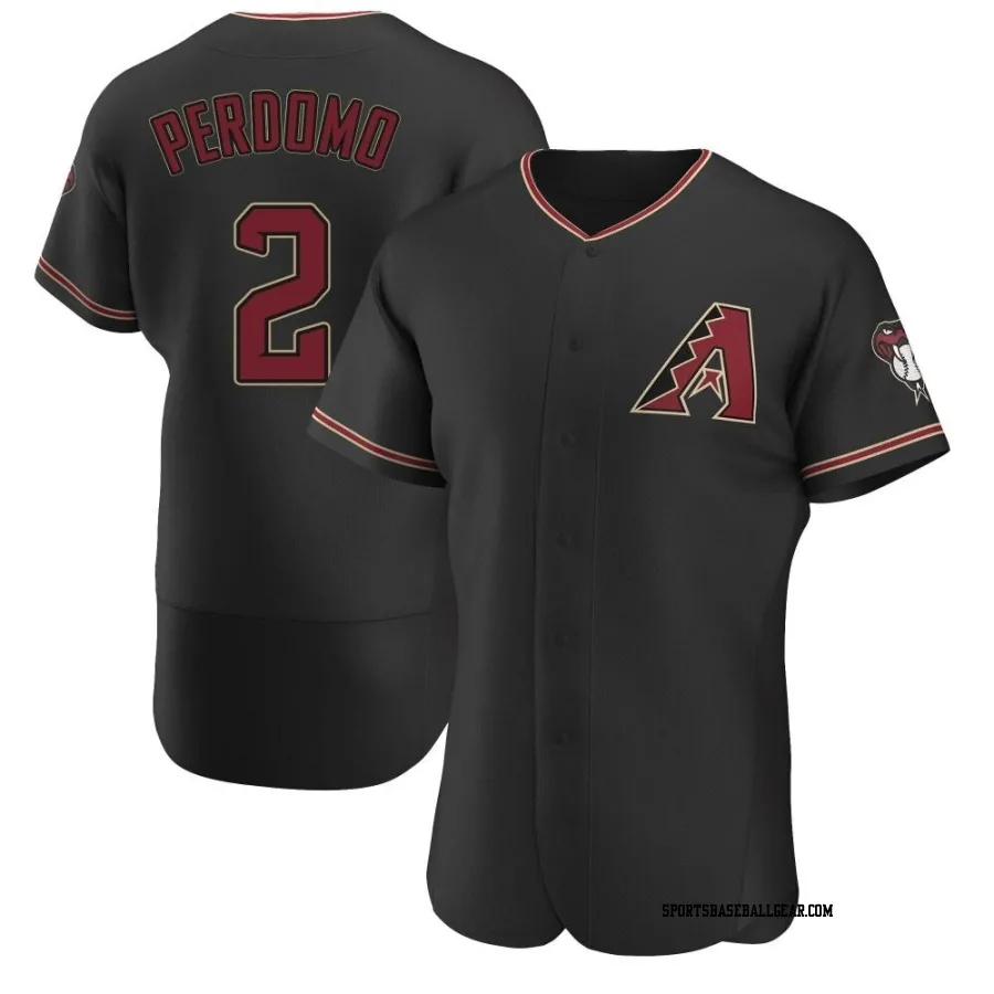 Geraldo Perdomo Men's Arizona Diamondbacks Black Authentic Alternate Jersey