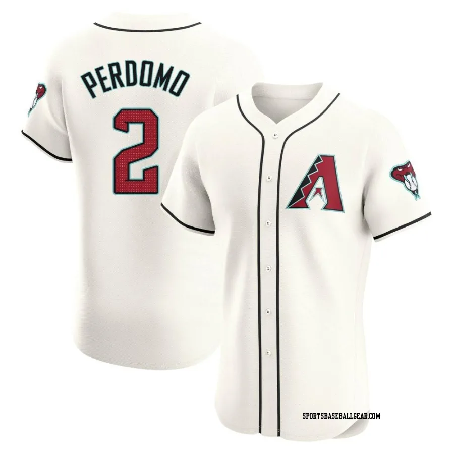 Geraldo Perdomo Men's Arizona Diamondbacks Cream Elite Home Jersey