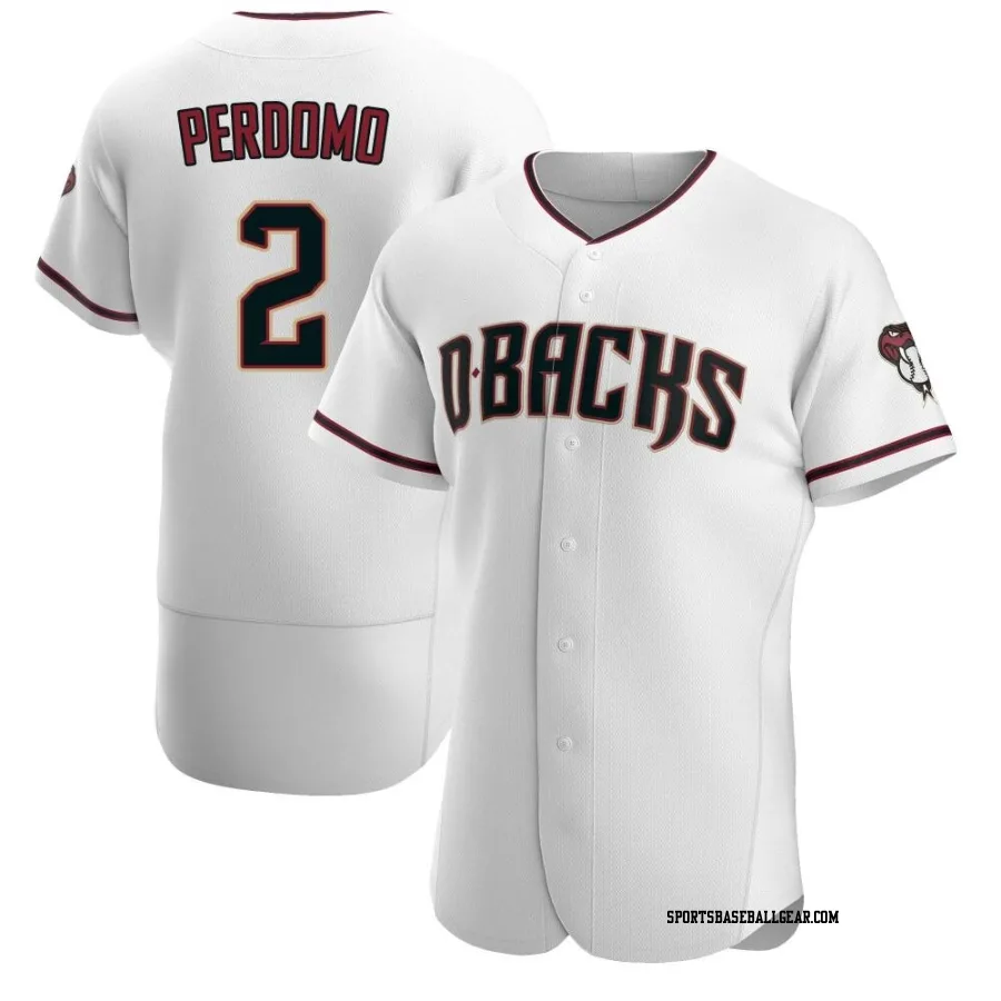 Geraldo Perdomo Men's Arizona Diamondbacks White/Crimson Authentic Home Jersey