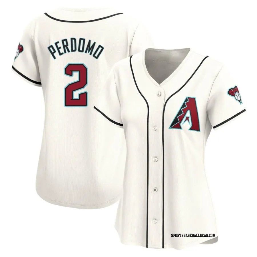 Geraldo Perdomo Women's Arizona Diamondbacks White Limited Home Jersey